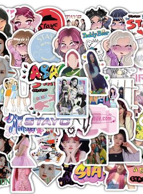 60张STAYC女团贴纸裴秀珉朴诗莳恩手机壳电脑平板手账装饰小贴图