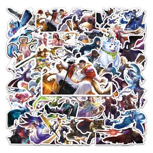 50张王者荣耀贴纸热门手游人物贴画手机电脑笔记本装饰防水小贴图