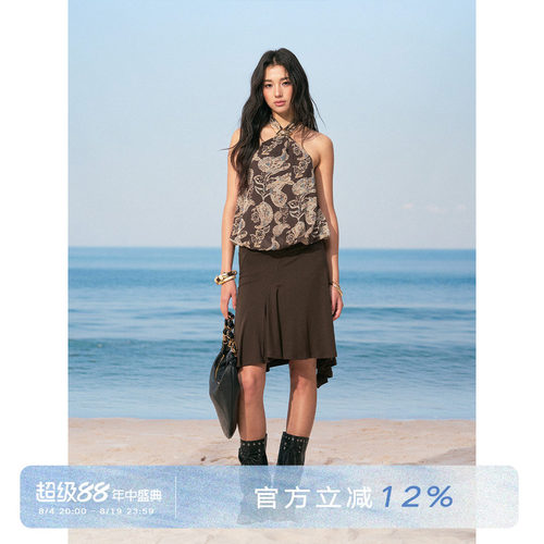 ANNACUTE莱赛尔显瘦半身裙