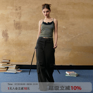 假兩件內(nèi)搭背心新款 修身 CUTE 外穿短款 吊帶小上衣 原ATLAS ANNA