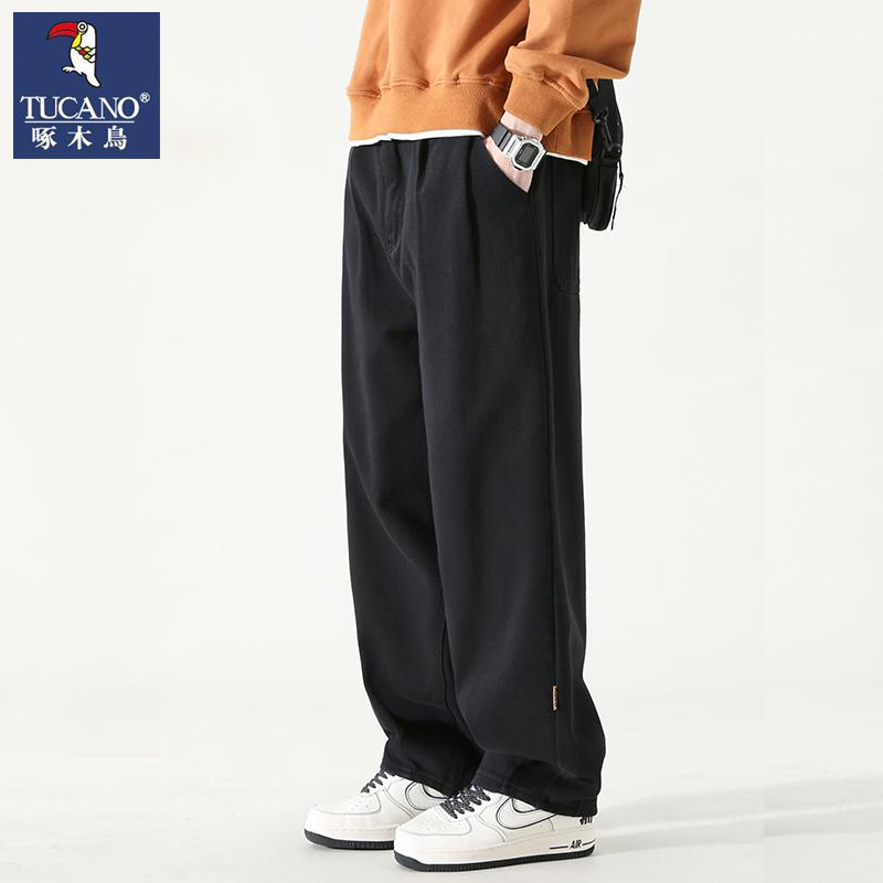 啄木鸟冬季潮流加绒加厚休闲裤男