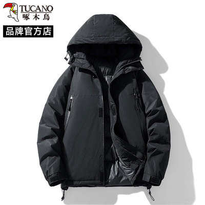 啄木鸟棉衣男女情侣冬季棉衣潮牌加厚保暖棉服连帽工装冲锋衣外套