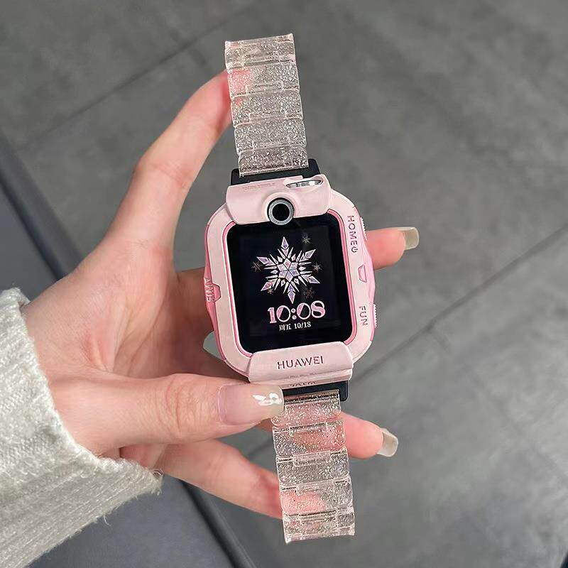 适用华为儿童电话手表手链4pro表带4X新耀款透明表带3Pro/3S表链