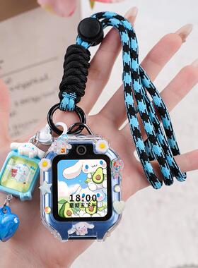 适用华为儿童电话手表挂脖5x/5pro/4pro卡通可调节挂绳3pro保护壳