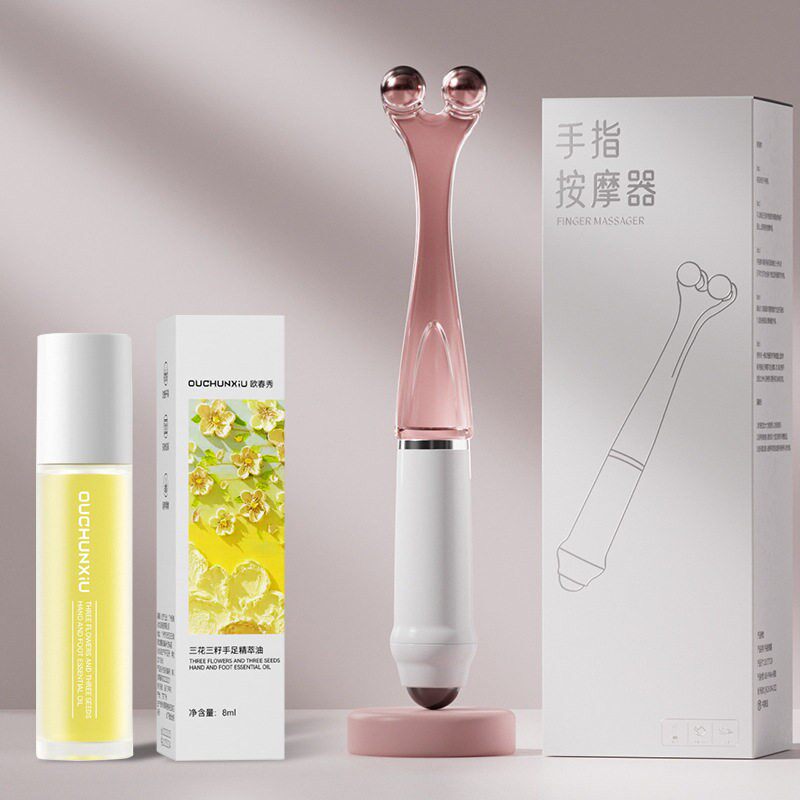 手指按摩器关节滚轮式新款多功能蜗牛钢磁珠夹手指按摩仪纤手