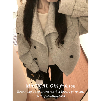 高级感短款气质夹克外套女秋冬季