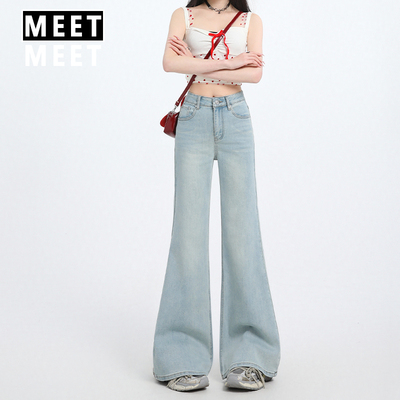 2026春季浅蓝做旧微辣牛仔裤女