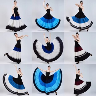 新彝族大摆裙舞蹈走出大山练习裙索玛花成人少数民族演出服半身裙