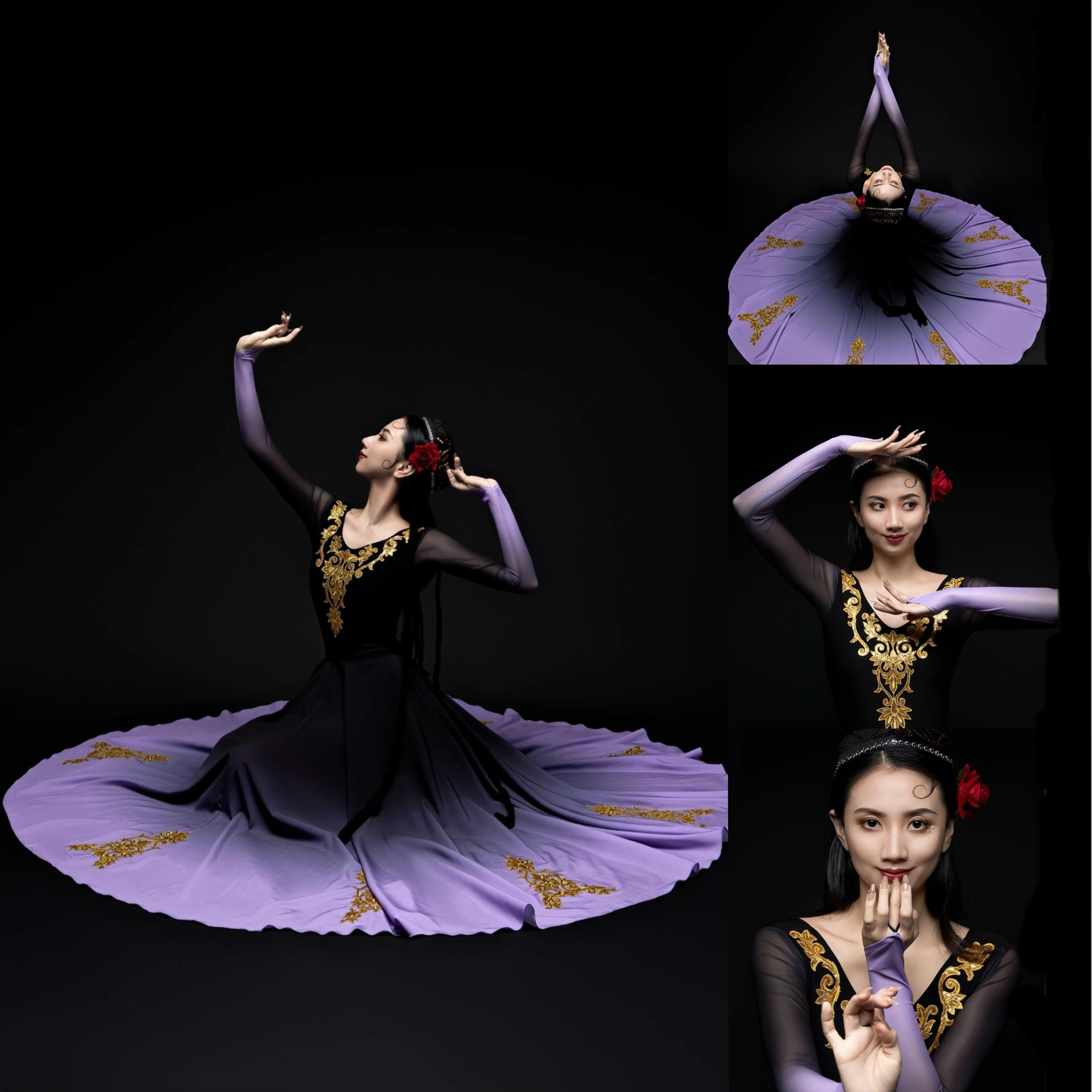 新疆舞蹈服大摆裙维族舞民族风