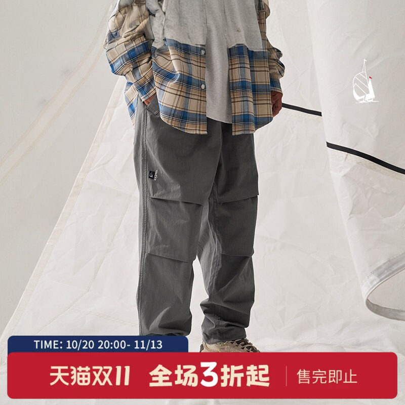 nautica whitesail 日系中性宽松休闲降落伞裤户外休闲工装裤