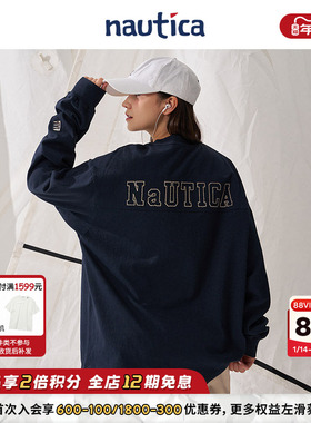 【官方正品】nautica白帆 日系中性少年感挺括长袖T恤TW4311