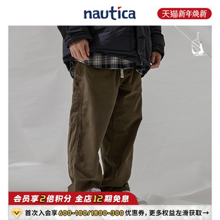 官方正品 口袋休闲裤 nautica 日系无性别廓形工装 PW2411 白帆