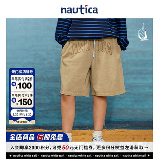 nautica 白帆日系无性别潮流休闲纯棉宽松短裤 明星同款 KW3117