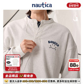 半开襟针织卫衣KW5330 日系重磅休闲经典 官方正品 nautica白帆