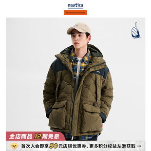 汤本弘通监制 nautica日系中性拼色羽绒服HYJW4410 官方正品