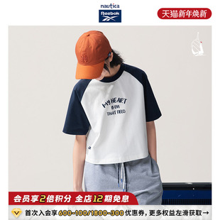 联名系列 插肩袖 nautica白帆 Reebok女式 印花T恤RB52TW43