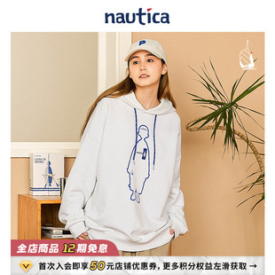 nautica白帆 POPBOY日系无性别连帽卫衣PBKW2494 明星同款