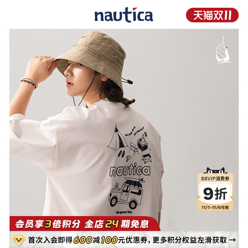nauticawhitesail圆领短袖T恤