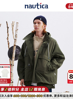 【明星同款】nautica白帆 日系中性时尚三合一厚外套棉服JW3414
