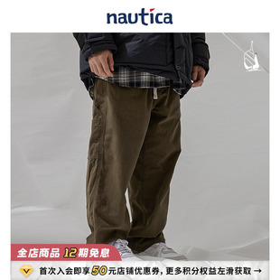 官方正品 口袋休闲裤 nautica 日系无性别廓形工装 PW2411 白帆