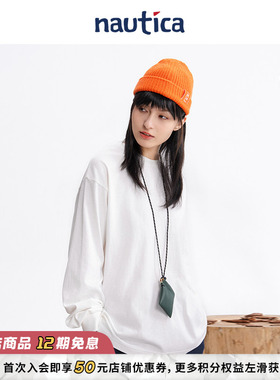 【官方正品】nautica白帆 日系中性纯棉舒适百搭长袖T恤TW3410