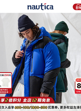 【官方正品】nautica 白帆 日系无性别廓形连帽厚羽绒服JW2411