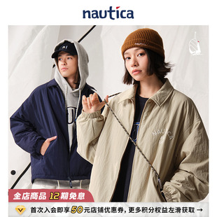 日系中性宽松舒适时尚 nautica白帆 棉服厚外套JW5473 官方正品