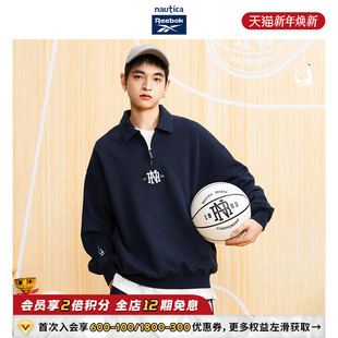 nautica白帆 Reebok中性复古半拉链卫衣RBKW3405 联名系列