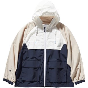 【官方正品】nautica白帆 日系中性休闲拼色复古轻薄夹克JW4113