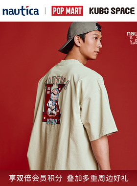 nautica×POPMART泡泡玛特KUBO联名发泡印花短袖圆领T恤PMTW6107