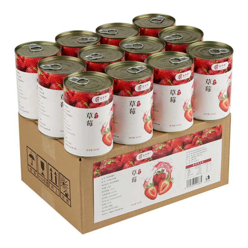 草莓罐头425g新鲜糖水水果罐头