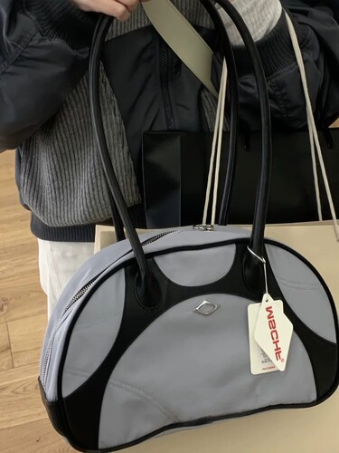 REコンテナ] MSCHF菱形金属保龄球包手提单肩包大容量腋下包女