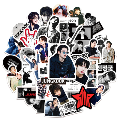 田柾国jungkook笔记本手账DIY手机壳笔记本装饰防水贴画