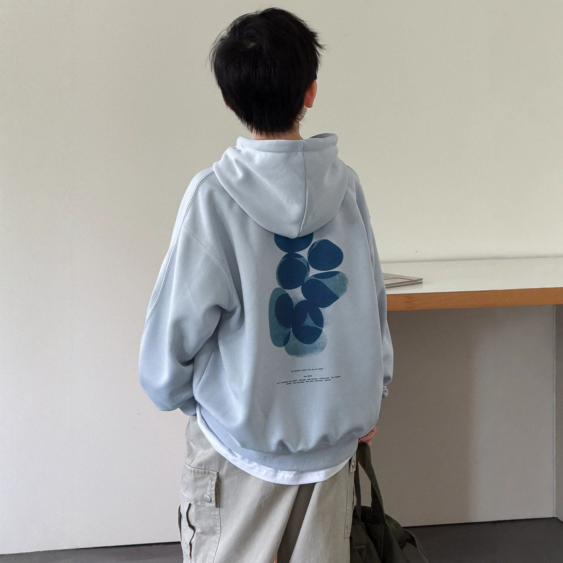 男童卫衣春秋款2026新款中大儿童装秋季连帽长袖上衣秋装男孩潮酷