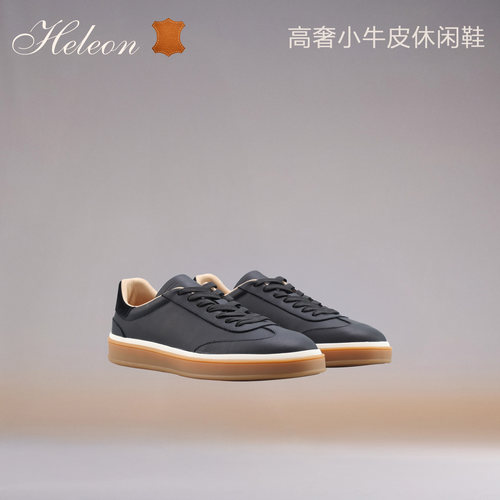 【意大利小牛皮】HELEON LP德训鞋 26新款老钱风全皮手工休闲板鞋