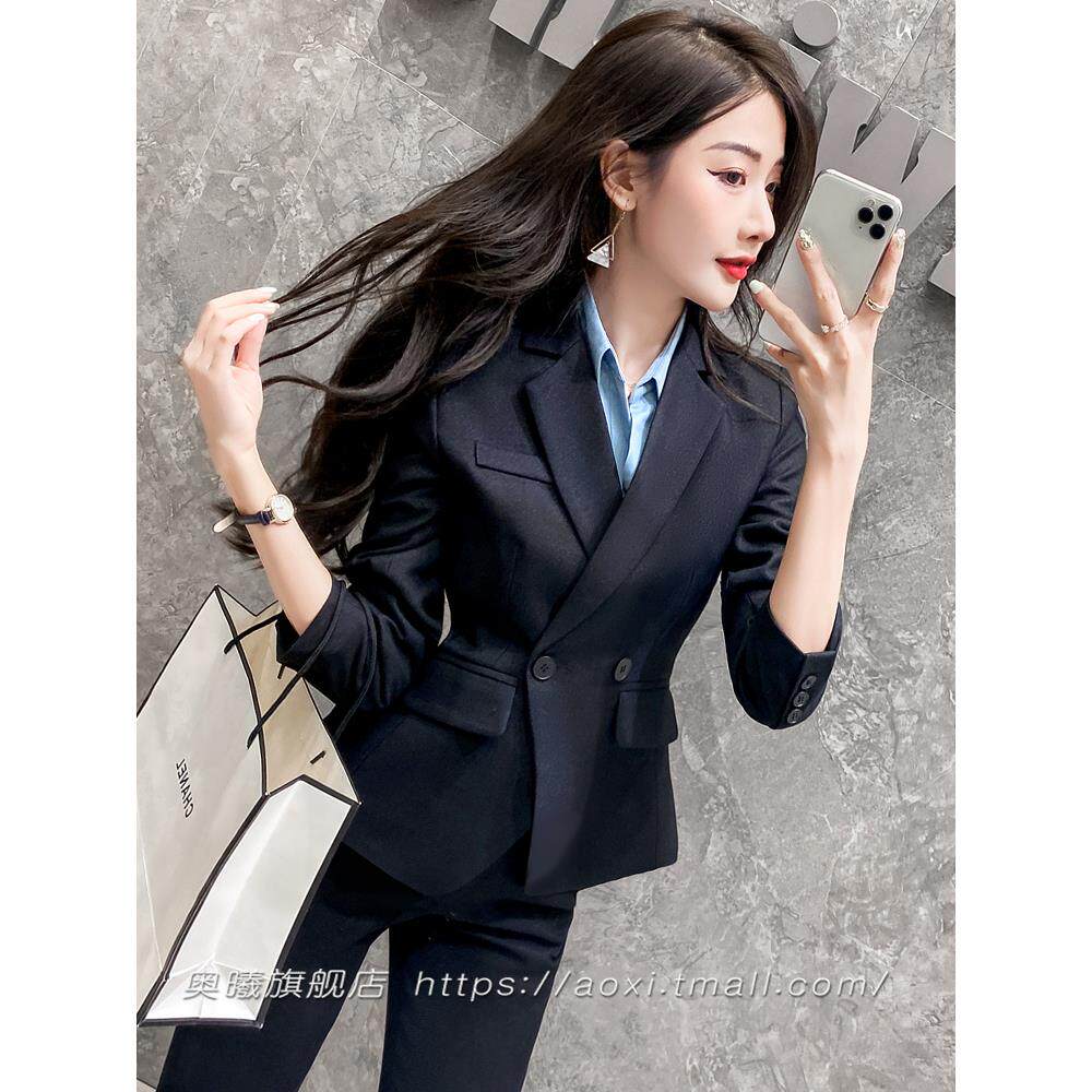 女士西装职业套装西服外套洋气新款气质OL风白领通勤正装工作服