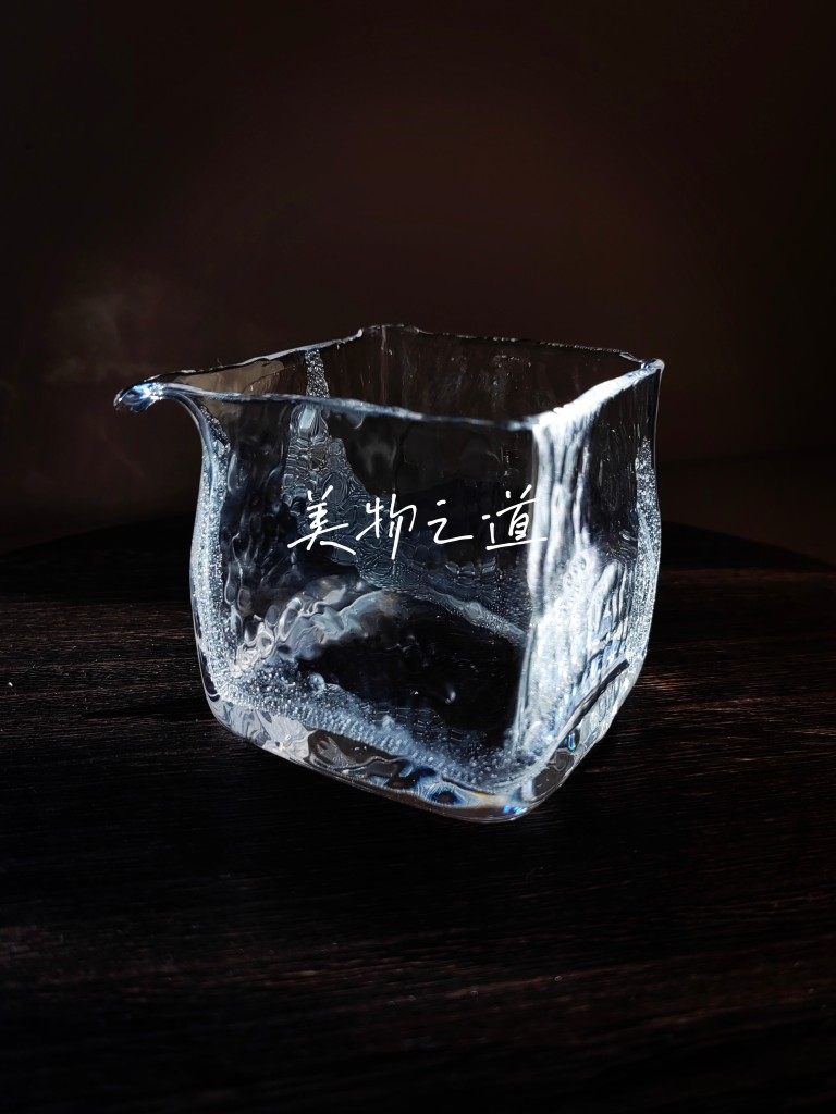 琉璃四方公道杯手工吹制气泡茶海分茶器创意手工茶器图片