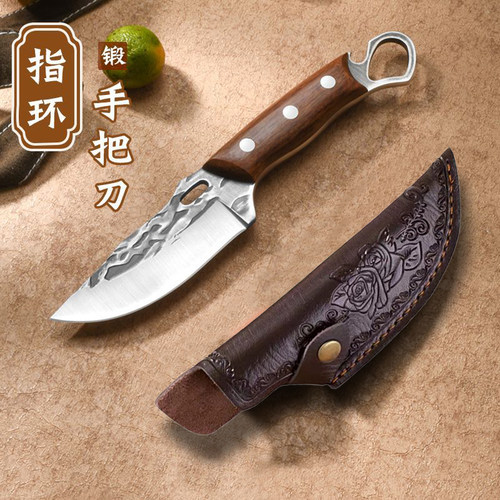龙泉锻打内蒙古手把肉吃肉小刀户外专用杀鱼剔骨尖刀切肉割肉餐刀
