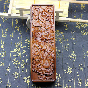 天然雷击枣木镇尺魁星点斗令牌摆件手把件木雕工艺品纯手工精雕