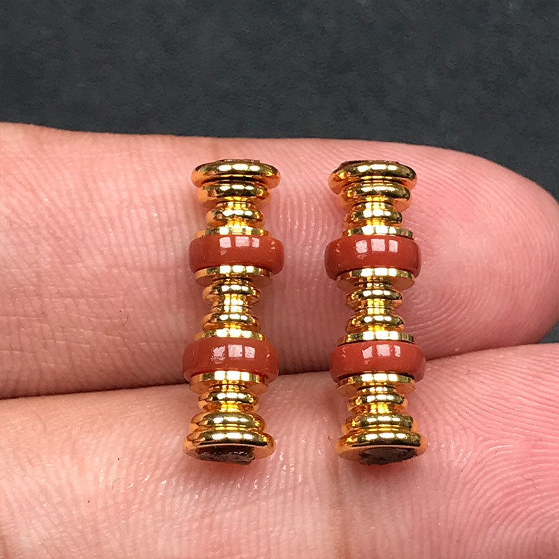 天然南红玛瑙万能轴手工diy配件手链串珠项链文玩挂件佛珠手串配