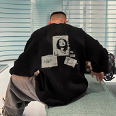 RRR123 上衣春秋加绒圆领卫衣男 百搭复古长袖 CPFM休闲宽松时尚