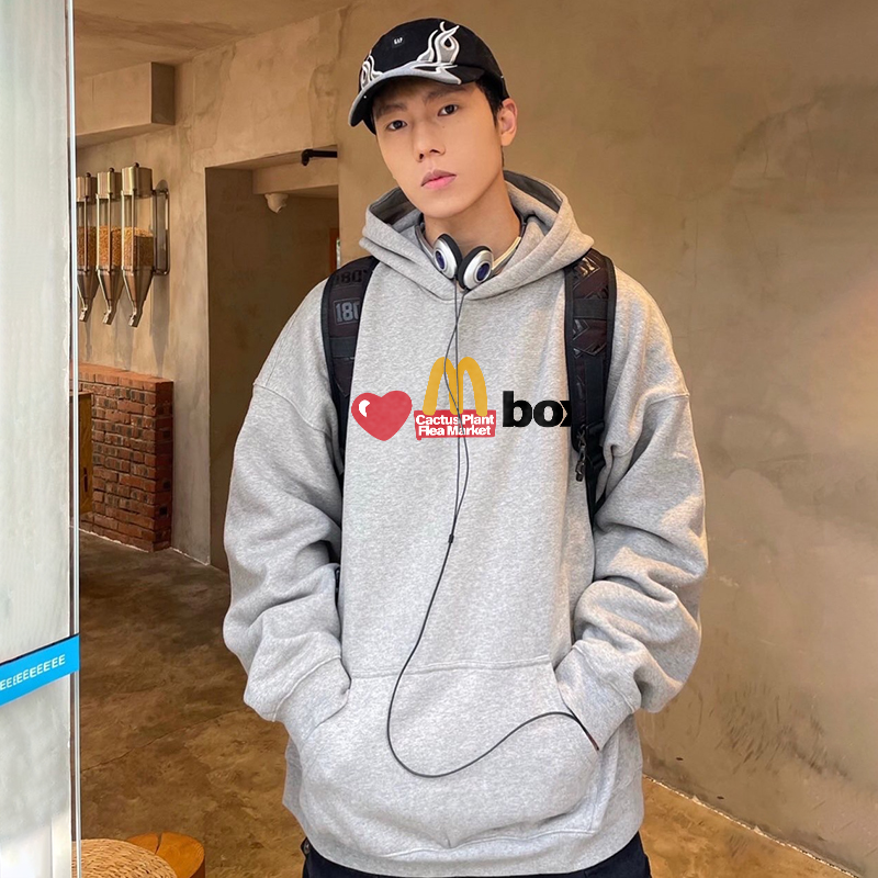 潮牌高街宽松连帽卫衣男