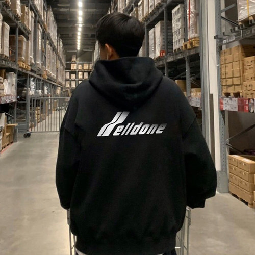 潮牌高街宽松连帽卫衣男