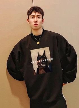 RRR123 X CPFM圆领卫衣男2025春秋重磅保暖简约休闲宽松长袖上衣