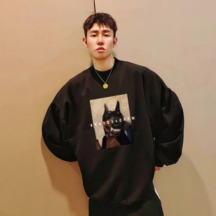 RRR123 X CPFM圆领卫衣男2025春秋重磅保暖简约休闲宽松长袖上衣