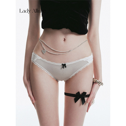 「LA」Elis·艾莉丝|滑控系列*安静留白感牛奶丝舒适蝴蝶结女内裤