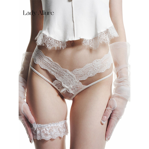 「LA」Angela·腰精缔造|边界系列*冷白玫瑰性感蕾丝交织美腰内裤