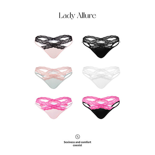 「LA」Clara·克拉拉 | 欲焰系列*危险香水型蕾丝性感缎面内裤女