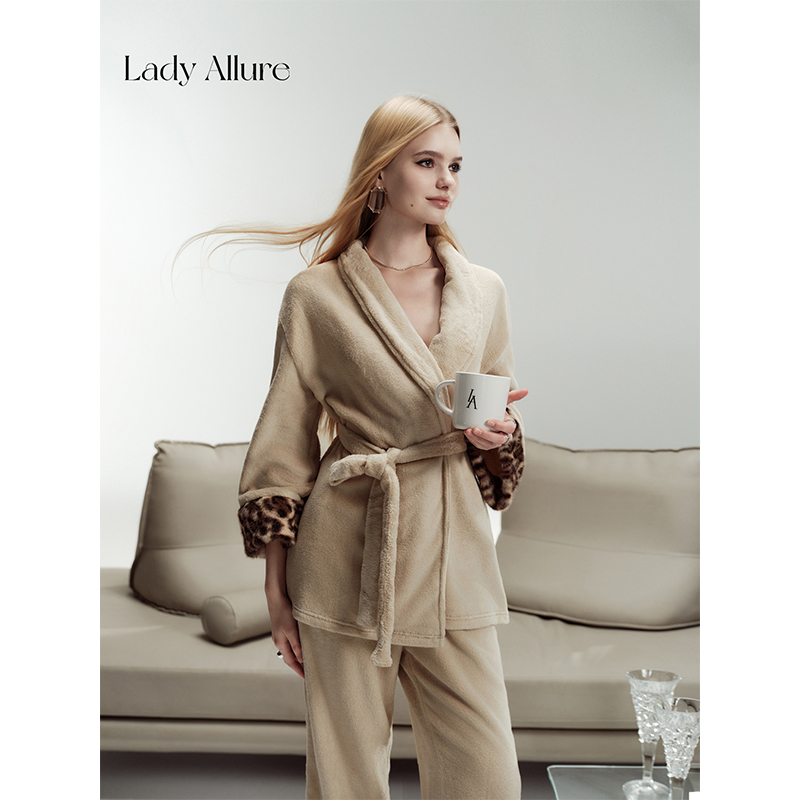 「LA」Felina·慢热情绪丨静感系列*原创纯欲温柔双面珊瑚绒睡衣