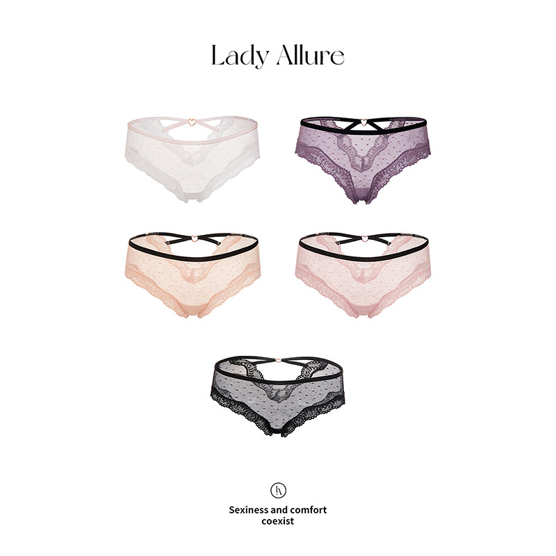 「LA」Miso·哑火紫调｜欲焰系列*性感纯欲约会网纱蕾丝边女内裤,女士内衣/男士内衣/家居服,女三角裤,淘宝优惠券,粉丝福利购,淘宝优惠卷